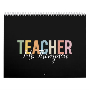 Personalisierte Lehrererkennungs- Zurück zur Schul Kalender