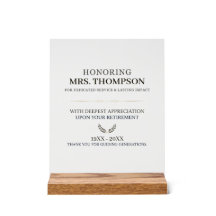Personalisierte Lehrerruhestands-Typografie