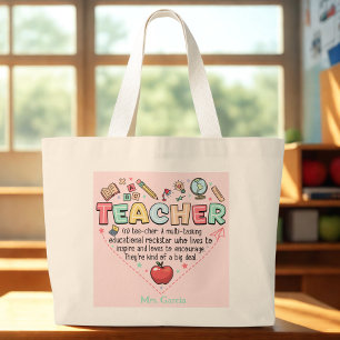 Personalisierte Lehrertasche Jumbo Stoffbeutel