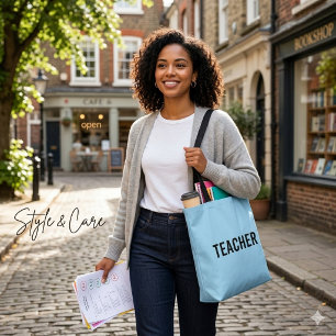 Personalisierte Lehrertasche mit Textstatement Him Tasche