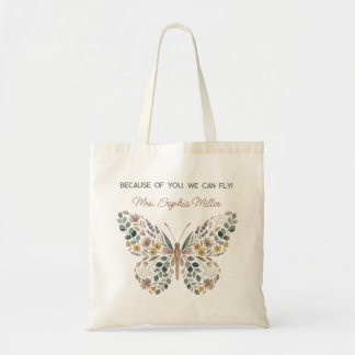 Personalisierte Lehrertasche Schmetterling Tragetasche