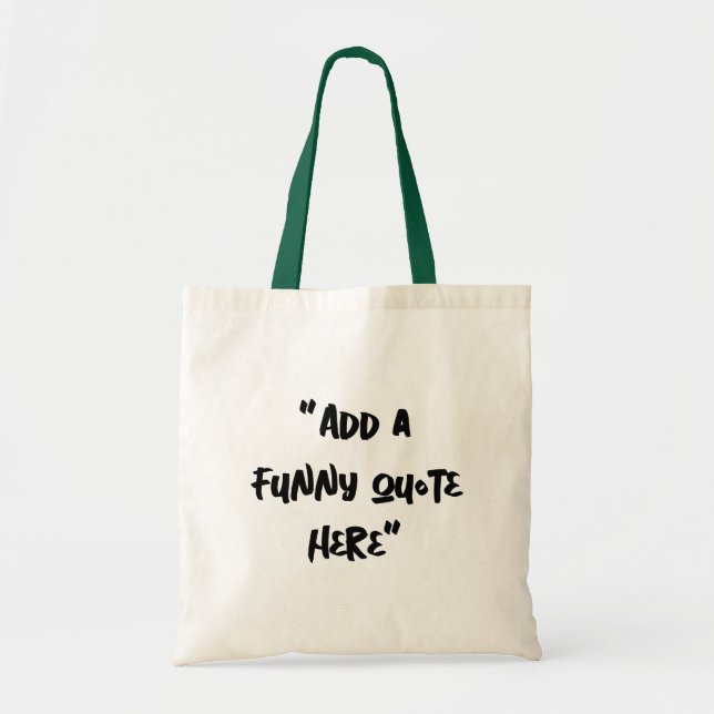 Personalisierte Leinwand-Tasche mit internem Witz Tragetasche (Vorne)