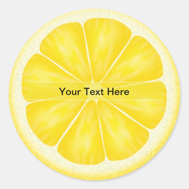 Personalisierte Lemon Slice Stickers (Vorderseite)