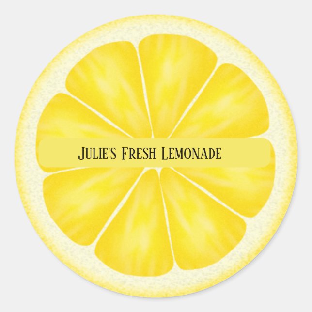 Personalisierte Lemon Slice Stickers (Vorderseite)