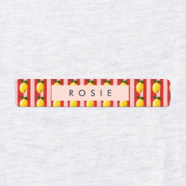 Personalisierte Lemon Stripe Muster Gelbe Zitronen Etiketten