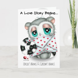 Personalisierte Lemur Hochzeit Einladung - handGez