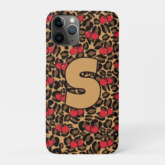 Personalisierte Leopard-Kirschen Case-Mate iPhone Hülle (Rückseite)