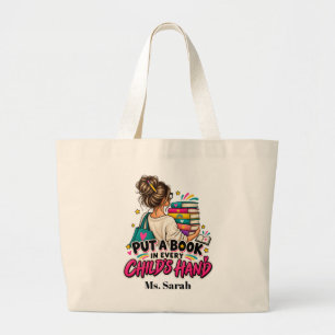 Personalisierte Leselern-Lehrertasche Jumbo Stoffbeutel