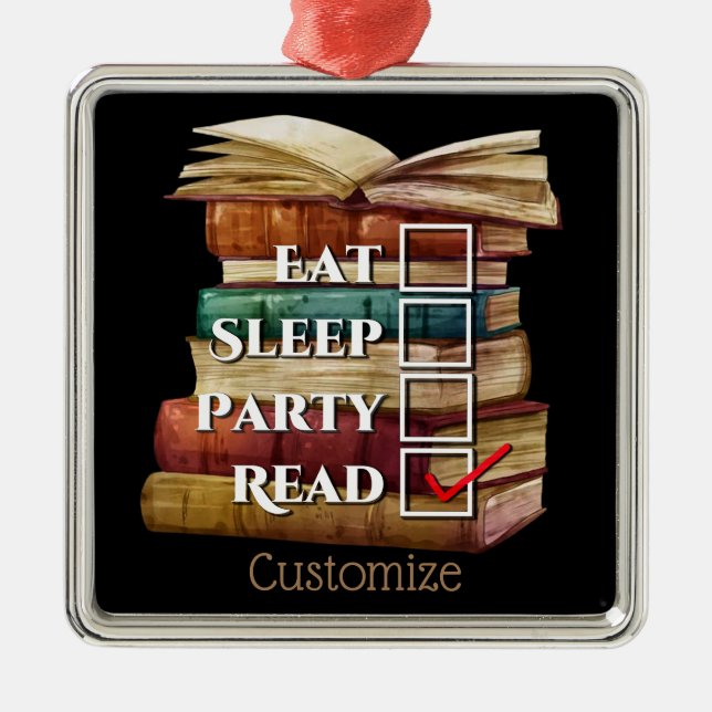 Personalisierte Lesung Ornament Aus Metall (Vorne)