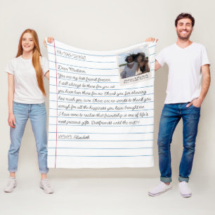 Personalisierte Letter-Message-Datei für die beste Fleecedecke