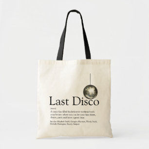Personalisierte letzte Disco-Junggesellinnenparty- Tragetasche