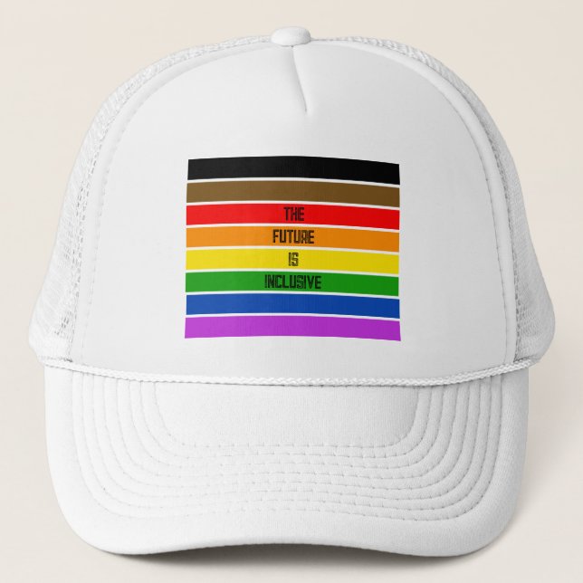 Personalisierte LGBTQ - Farbinklusive Flagge Truckerkappe (Vorderseite)