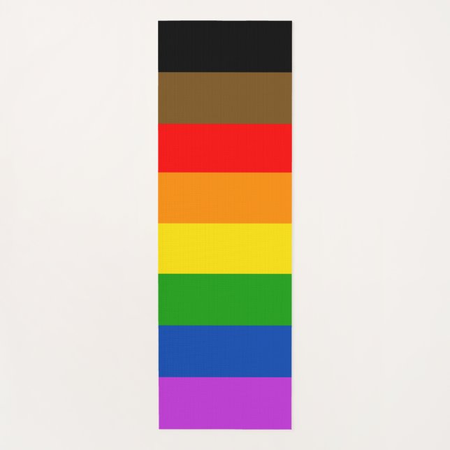 Personalisierte LGBTQ - Farbinklusive Flagge Yogamatte (Vorderseite)