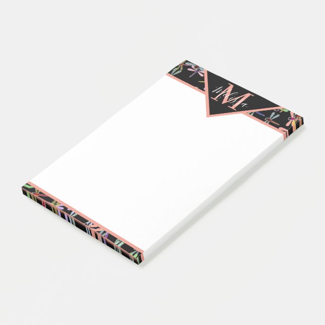 Personalisierte Libellen Post-it Klebezettel (angewinkelt)