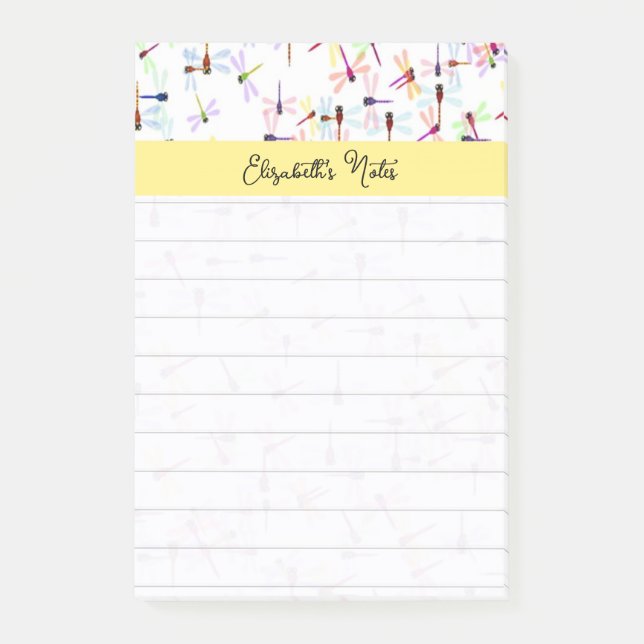 Personalisierte Libellen Post-it Klebezettel (Vorderseite)