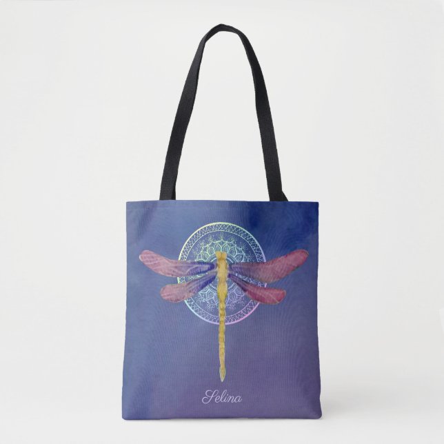 Personalisierte Libellen-Tasche Tasche (Vorderseite)