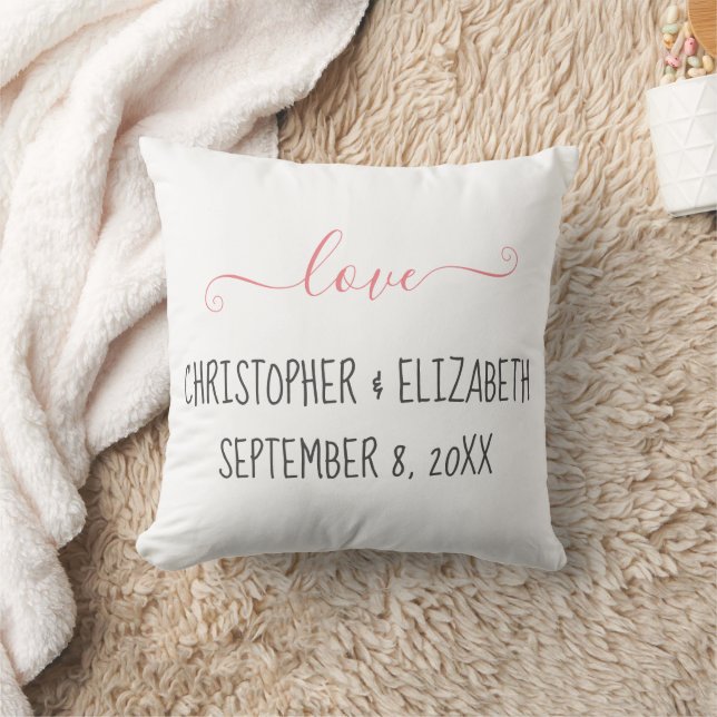 Personalisierte Liebe des Hochzeitsstils Foto & Da Kissen (Decke)