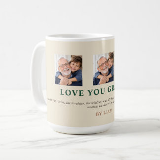 Personalisierte Liebe dich Opa Kaffeetasse