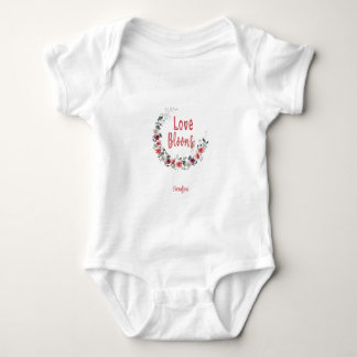 Personalisierte Liebe Erblüht Baby Strampler