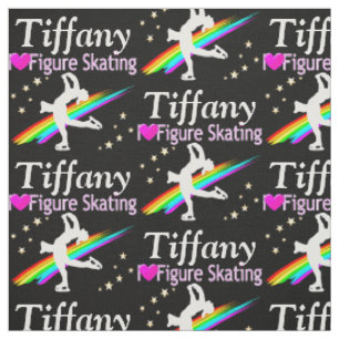 PERSONALISIERTE LIEBE FIGURE SKATEN FABRIC STOFF