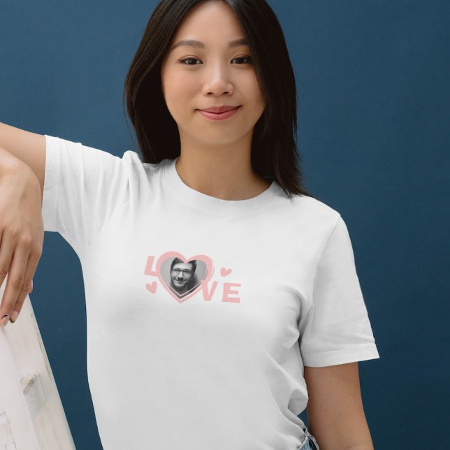 Personalisierte Liebe Form Foto T-Shirt (Von Creator hochgeladen)