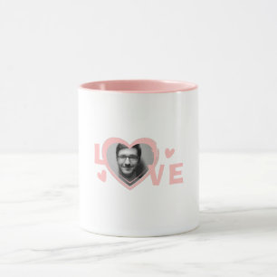 Personalisierte Liebe Form Foto Tasse