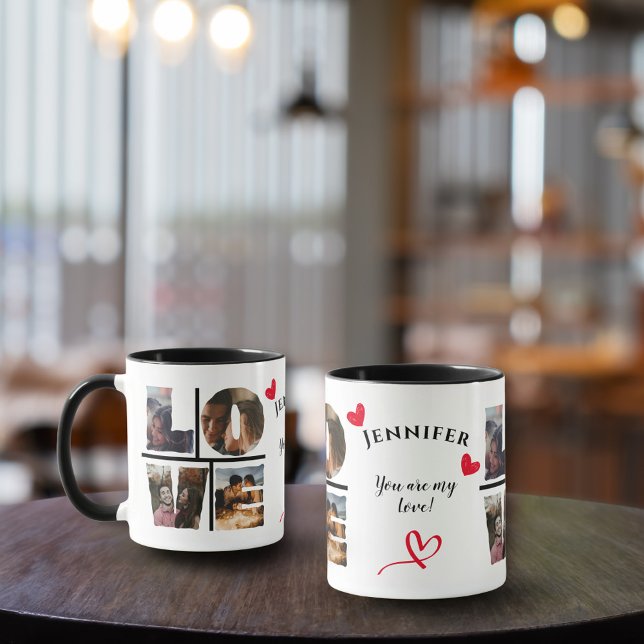 Personalisierte LIEBE FotoCollage I a Modern Style Tasse (Von Creator hochgeladen)