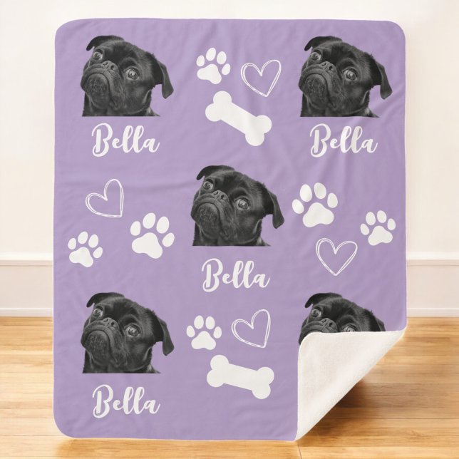 Personalisierte Liebe Hund Haustier 5 FotoCollage Sherpadecke (Von Creator hochgeladen)