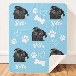 Personalisierte Liebe Hund Haustier 5 FotoCollage Sherpadecke