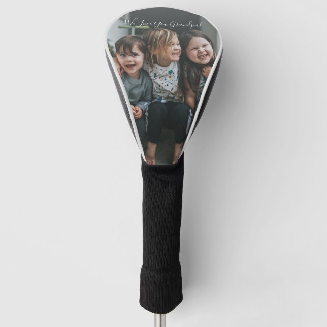 Personalisierte Liebe Ihr Großvater Foto Handschri Golf Headcover (Vorderseite)