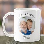 Personalisierte Liebe Ihr Großvater Foto Kaffeetasse<br><div class="desc">Diese stilvolle Großvater-Tasse sagt "Liebe,  du Opa" und ist leicht anpassbar mit Ihrem Namen und Foto. Schenken Sie ein besonderes Geschenk für einen besonderen Großeltern.</div>