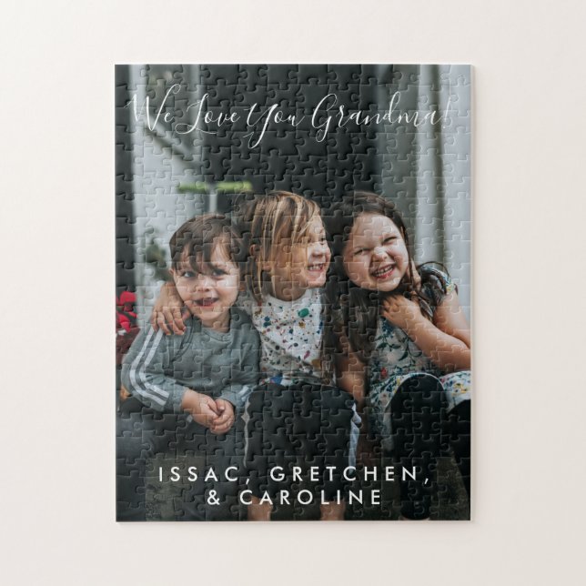 Personalisierte Liebe Ihr Oma Foto Handschriftlich (Vertikal)