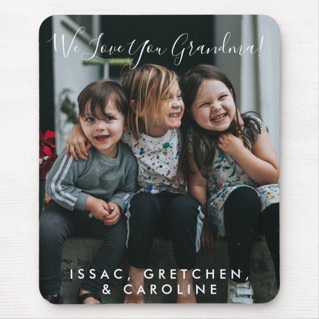 Personalisierte Liebe Ihr Oma Foto Handschriftlich Mousepad (Vorne)