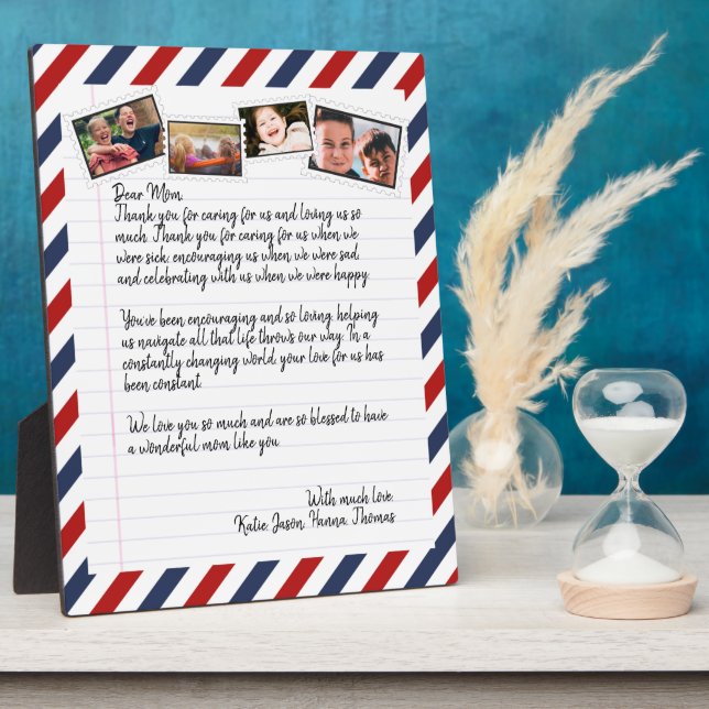 Personalisierte Liebe Letter Handgeschriebene Foto Fotoplatte (Seite)