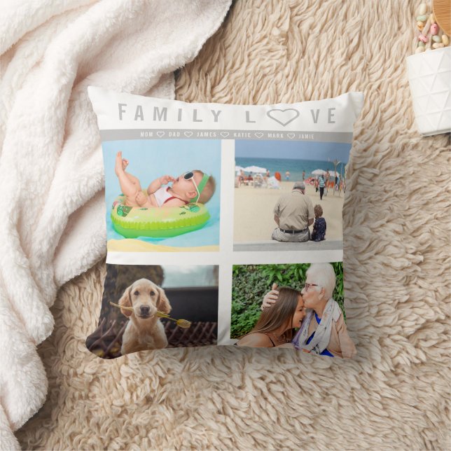 Personalisierte Liebe mit 8 Fotos Kissen (Decke)