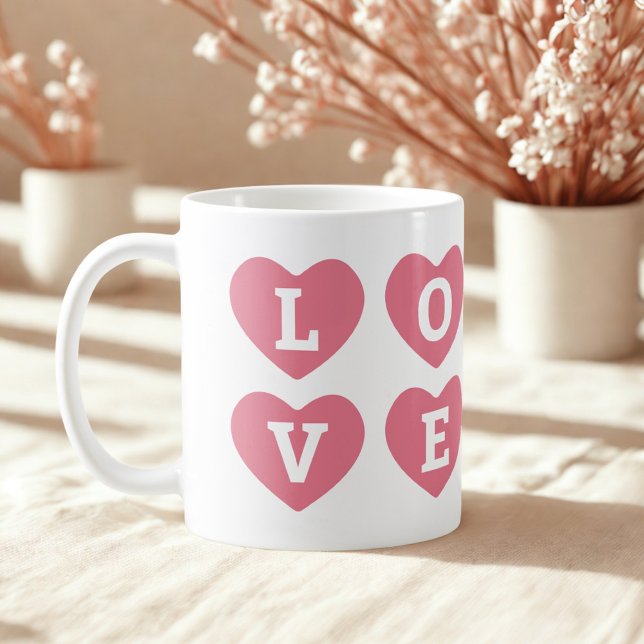 Personalisierte Liebe mit Herzen Namen Kaffeetasse (Von Creator hochgeladen)