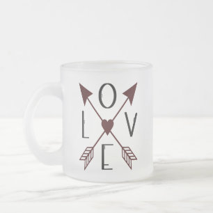Personalisierte Liebe mit Mattierter Tasse der Pfe