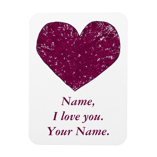 Personalisierte Liebe-Nachrichtenmagnete Magnet (Vertikal)