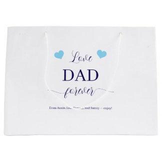 Personalisierte Liebe Papa Forever Große Geschenktüte