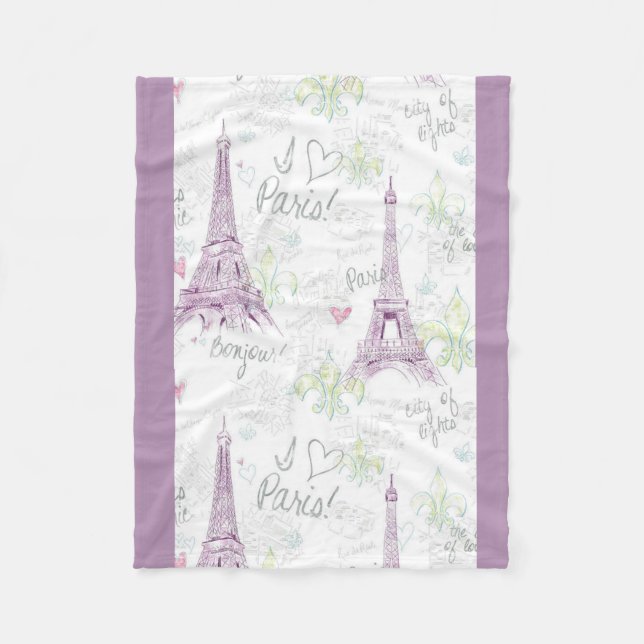 Personalisierte Liebe Paris der Fleece-Blanket/I Fleecedecke (Vorderseite)