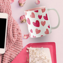 Personalisierte Liebe Rosa und rote Kerzenherzen
