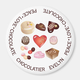 Personalisierte Liebe Schokolade Süßes Herz Magnet