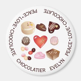 Personalisierte Liebe Schokolade Süßes Herz Magnet