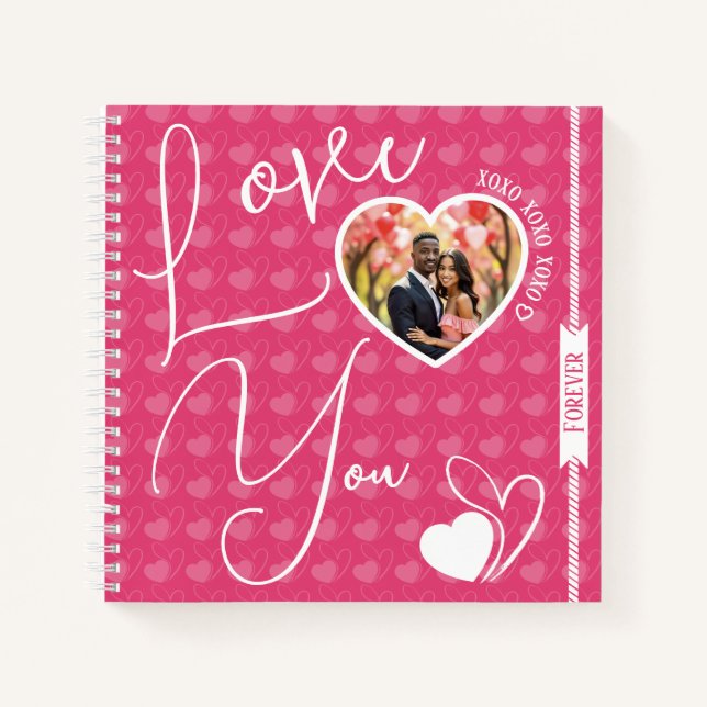 Personalisierte Liebe Sie für immer Valentinstag Notizbuch (Vorderseite)