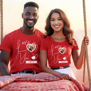Personalisierte Liebe Sie für immer Valentinstag T-Shirt