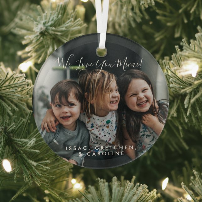 Personalisierte Liebe Sie Mimi Foto handschriftlic Ornament Aus Glas (InSitu)