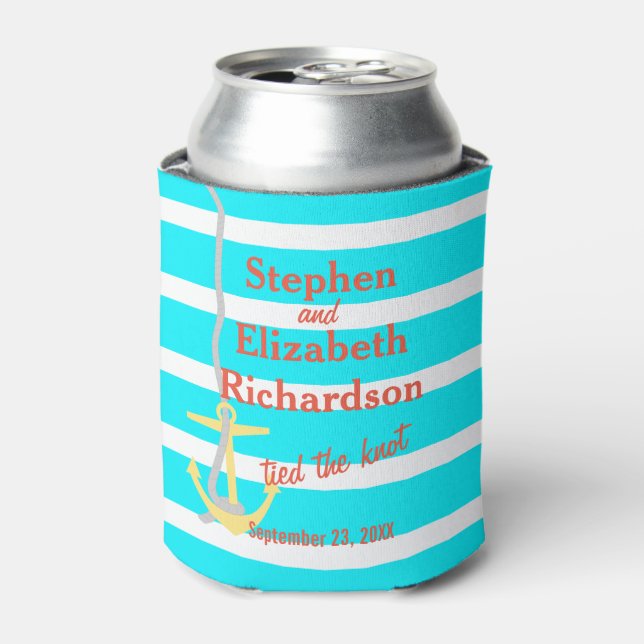 Personalisierte Liebe Strand Anchor Dosenkühler (Kanne Vorderseite)