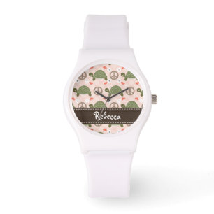 Personalisierte Liebe Turtles Armbanduhr