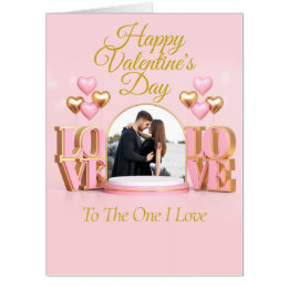 Personalisierte Liebe Valentine Fotokarte für sie