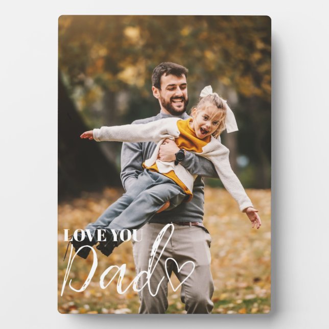 Personalisierte Liebe Vater Foto Fotoplatte (Vorderseite)